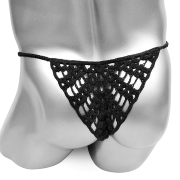 Sexy Men's Handmade Lingerie / Low Waist Cotton Crochet Panties / Hollow Out Underwear - EVE's SECRETS